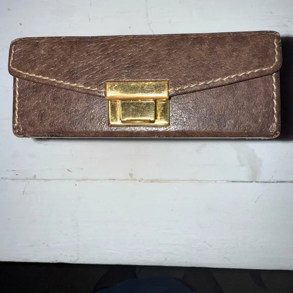 Vintage Gucci Italian Leather Jewelry & Travel Case – Monogrammed Made in Italy - Picture 3 of 10